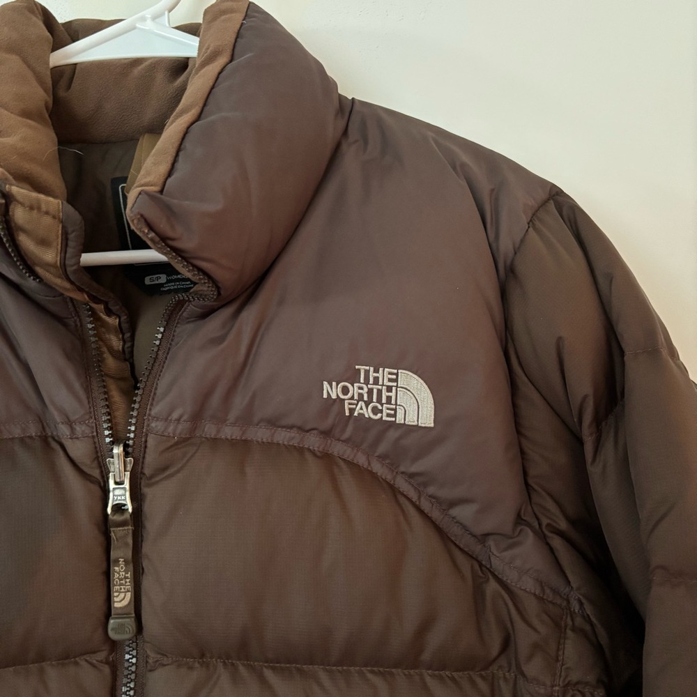 vintage 2000s north face chocolate brown oversize puffer jacket with pockets🤎 - Picture 3 of 8